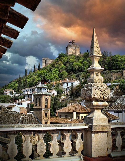 Incredible views from the terrace of the Royal Chancery of Granada