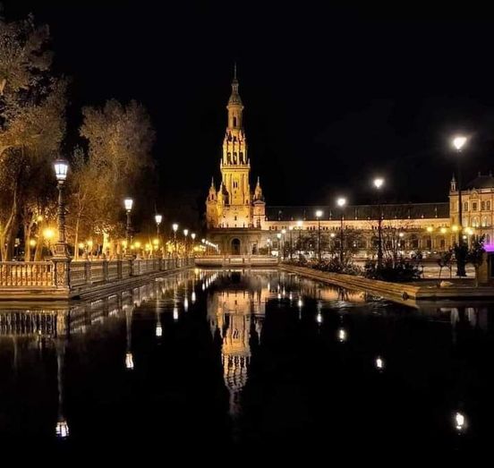 Plaza de #España #seville at night